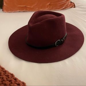 Burgundy hat
